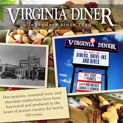 Miniatura 5 de Virginia Diner Cacahuetes de Virginia Sazonados con Sal Marina y Pimienta Tostados al Blister Completamente Naturales, Nueces Gourmet en Lata Salt &
