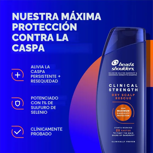 Miniatura 3 de Head & Shoulders - Champú y acondicionador Clinical Strength Dry Scalp Rescue, champú y acondicionador anticaspa y para el cuero cabelludo reseco
