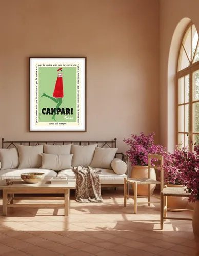 Miniatura 5 de Para tu sed (Per la Vostra Sete) - Campari Soda - Póster publicitario vintage por Franz Marangolo c.1950 - Impresión artística maestra (sin marco) 6