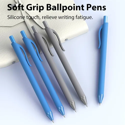 Miniatura 5 de Bolígrafos al por mayor, paquete de 107 bolígrafos de tinta negra y azul, punta media de 1.0 mm, retráctiles al por mayor para escritura suave