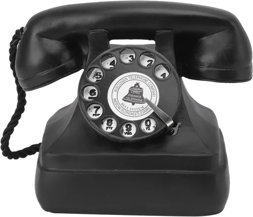 Small Vintage Phone, Vintage Home Antique Decor Old Phone Prop Rotary Phone Prop Fake Old Phone Retro Decorative Phone Resin Statue Decoration for