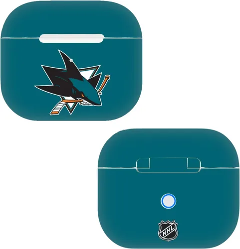 Miniatura 9 de Head Case Designs Calcomanía de vinilo con licencia oficial de la NHL de San José Sharks medio envejecidos, compatible con Apple AirPods 3 de 3ª
