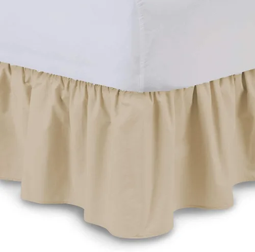 Miniatura 21 de Falda de cama individual negra para falda de cama con volantes con caída de 16 pulgadas, tela de tres lados ajustable con volantes suaves y sedosos
