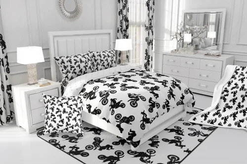 Miniatura 8 de Manta de forro polar de motocross para cama, sofá, niños, deportes extremos de motocicleta, manta mullida para motocross, motocicleta, manta Sherpa