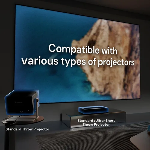 Miniatura 5 de Valerion Pantalla de Proyector de Marco Fijo de 120 Pulgadas, Ganancia de 1.3 dB, 80% de PQE, Ultra HD 4K/8K, Pantalla de Proyector de Montaje