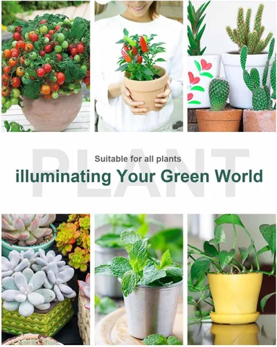 Miniatura 6 de Luces de cultivo para plantas de interior, luz de crecimiento de espectro completo con LED rojo blanco cálido, luz de planta de clip de doble