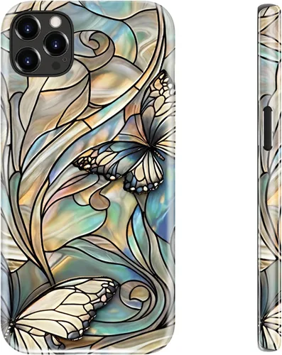 Miniatura 139 de LUHOURI Funda para iPhone 12 Mini, compatible con carga inalámbrica, doble capa, interior de silicona suave + carcasa exterior dura, bonito diseño