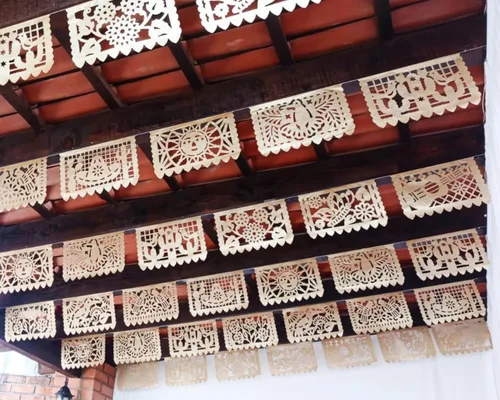 Miniatura 7 de Cartel de papel picado dorado – Cartel de papel picado dorado mate con purpurina para fiestas, bodas, despedidas de soltera, compromiso, baby