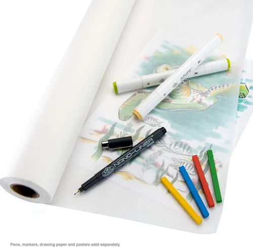 Miniatura 7 de Bee Paper Rollo de papel para dibujos y bocetos, color amarillo. Blanco