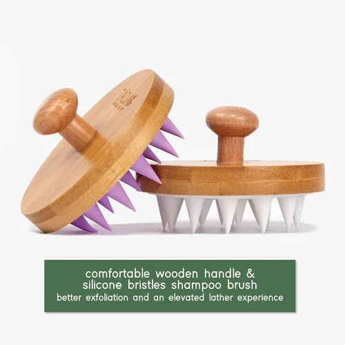 Miniatura 2 de Masajeador de cuero cabelludo, cepillo de champú para el cabello, cepillo de ducha de silicona suave para el cuero cabelludo, masajeador de cabeza