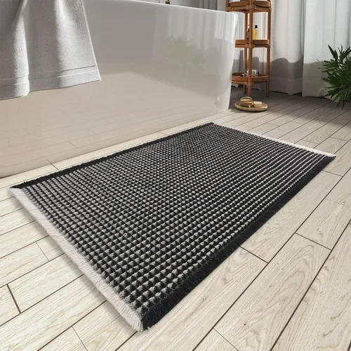 Miniatura 31 de AMOAMI Tapete de baño mejorado con diseño de gofre, súper absorbente, antideslizante, para suelo de baño, lavable a máquina, con borlas, tapetes