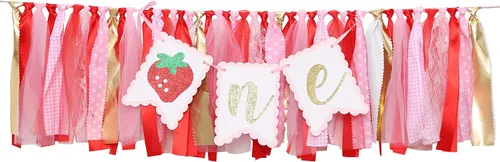 Miniatura 8 de Cartel para silla alta con temática de bayas y fresas, accesorio de fotos de pastel de aplastamiento, decoración de fondo de fotos de primer