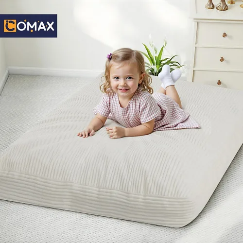 Miniatura 2 de COMAX Silla Puf para Niños que se Convierte en Cama Puf, Silla Puf de Pana para Niños y Niñas para Dormir, Pufs Perezosos para Niños con Relleno