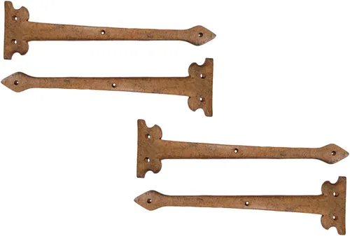 Miniatura 13 de Adonai Hardware Agee - Correa de aluminio resistente de 7 pulgadas con bisagra frontal falsa o falsa o falsa (paquete de 4, latón antiguo)