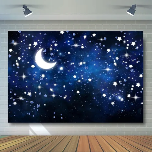Miniatura 4 de Avezano Telón de fondo de noche estrellada, galaxia y cielo nocturno, fondo de fotografía para cumpleaños, baby shower, decoración Twinkle Twinkle
