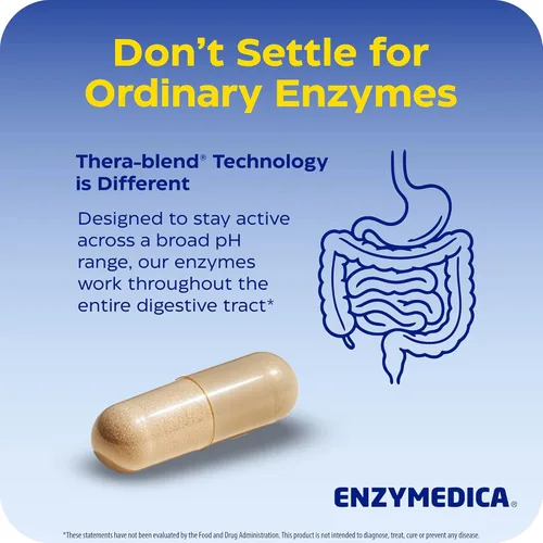 Miniatura 7 de Enzymedica - Digest Gold + ATPro - Enzimas de máxima potencia para la salud digestiva, descompone carbohidratos, grasas, fibra y proteínas