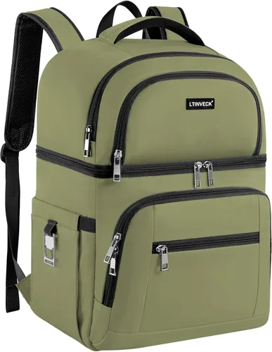 Mochila Refrigeradora, Mochila Refrigeradora Aislada a Prueba de Fugas de Doble Compartimento Bolsa Refrigeradora para Hombres y Mujeres Mochila de