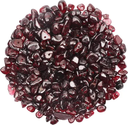 Miniatura 40 de 500 piezas Cuentas de piedra de chip natural, Alabastro 5-8 mm Piedras preciosas irregulares curativas de cristal sueltas con agujero perforado