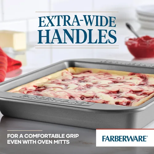 Miniatura 24 de Farberware - Charola de horno de 9 por 13 pulgadas, antiadherente, Round, 9, Plateado
