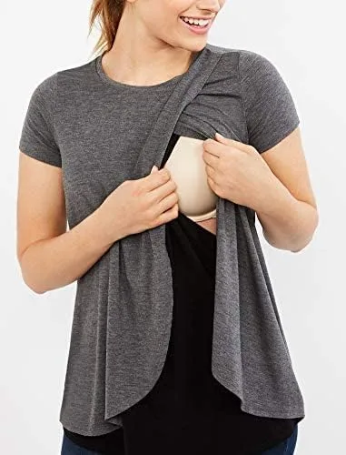 Miniatura 2 de Maternidad Plus tamaño Lift Up Relaxed Fit Tee de lactancia