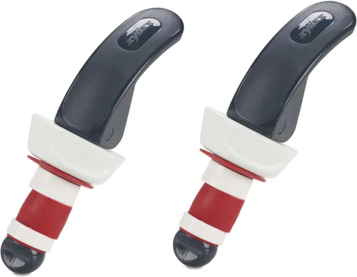 Miniatura 12 de Zyliss Juego de 2 tapones para botellas, selladores reutilizables a prueba de fugas para vino y bebidas con asas ergonómicas de paja de trigo, sello