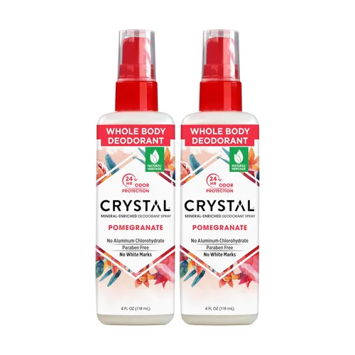 Crystal Essence Pomegranate perfumadas Desodorante en spray 4 fl oz (Pack de 2) por Crystal Essence
