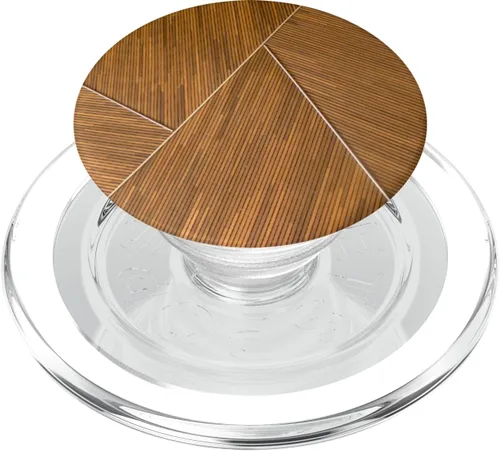 Miniatura 8 de Patrón de madera de bambú con ángulos marrones de madera de grano – PopSockets Grip y soporte para teléfonos y tabletas