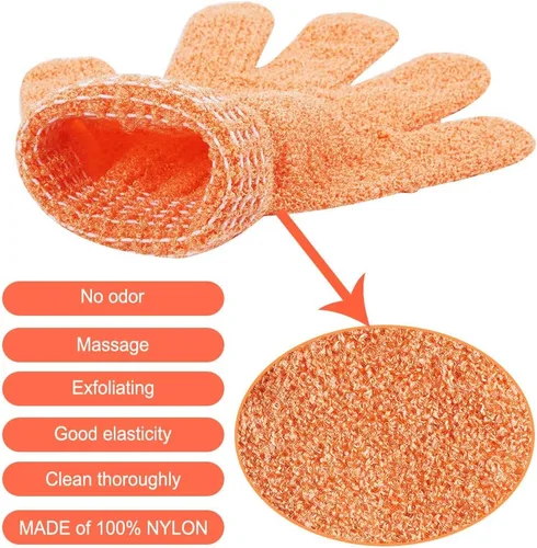 Miniatura 6 de 16 guantes de ducha exfoliantes, guantes de baño exfoliantes de doble cara, limpieza profunda, piel muerta para spa, masaje, belleza, ducha