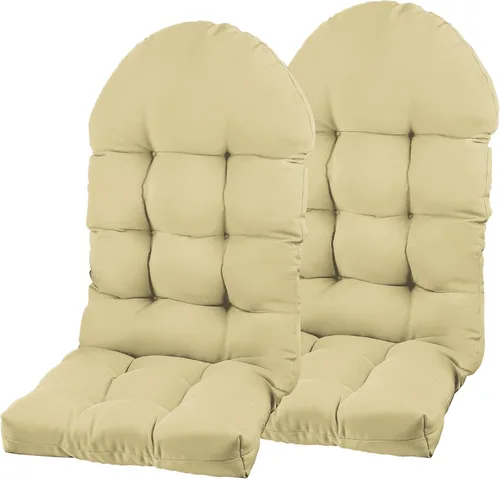 Miniatura 38 de Cojín para silla Adirondack, cojín para silla mecedora 44x19.4x4 pulgadas, cojines de respaldo alto para patio de arriba y abajo con lazos