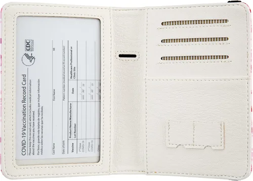 Miniatura 7 de Soporte para pasaporte para mujer, cartera de viaje con bloqueo RFID, funda de cuero para tarjetas de viaje, organizador de documentos de crédito