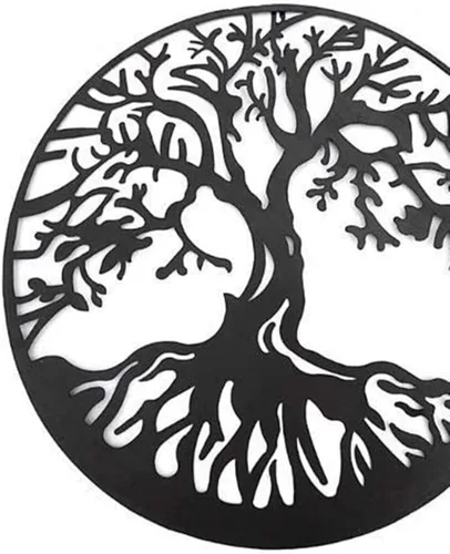 Miniatura 3 de Bellaa 20209 - Árbol de la vida de metal para colgar en interiores o exteriores, jardín de aves de 24 pulgadas
