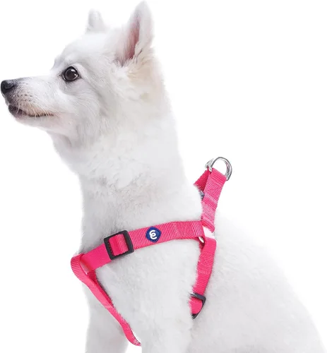 Miniatura 19 de Blueberry Pet Essentials Step-in - Arnés para perro, tamaño mediano, chaleco ajustable rosa fucsia, nailon sólido clásico para perros machos
