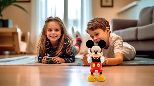 Miniatura 4 de LEXiBOOK - Disney - Robot de Mickey bilingüe - Inglés/Español, 100 cuestionarios educativos, efectos de luz, baile, programable, articulado