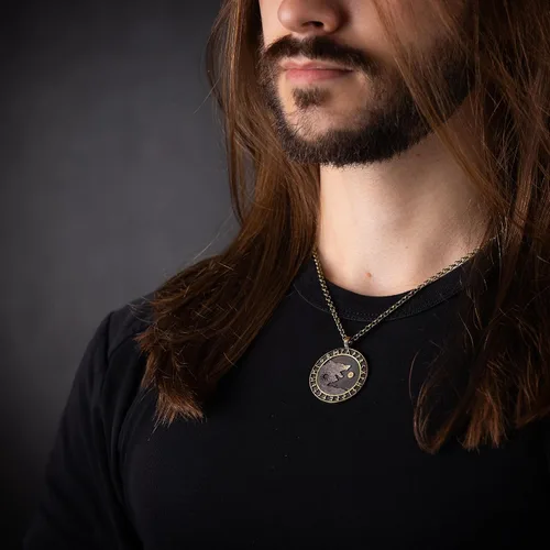 Miniatura 15 de Collar Yin Yang para hombre, joyería colgante de alta calidad de aspecto antiguo, regalos de Yin Yang, joyería vikinga para hombres