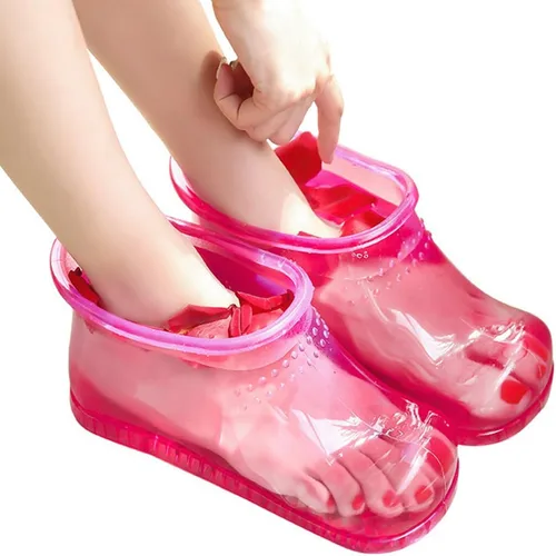 HEALLILY Zapatos de baño de pies, botas portátiles para remojar pies con suela antideslizante, gran capacidad, cubo de spa para uso doméstico,