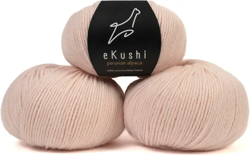 Miniatura 114 de 100% Hilo de Alpaca para Bebé para Tejer y Ganchillo - Juego de 3 Madejas de Hilo Premium DK - Ligero, Hipoalergénico y Térmico Hecho en Perú - N010