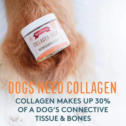 Miniatura 2 de The Missing Link Collagen Care - Masticables suaves para cadera y articulaciones, 60 unidades, movilidad diaria y apoyo antiinflamatorio para perros