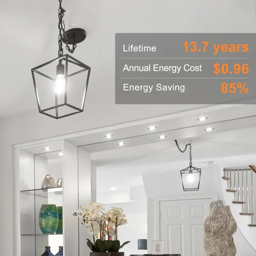 Miniatura 6 de TJOY - Paquete de 12 bombillas LED Edison, regulables, 8W equivalente a 60W, base media E26, luz diurna, 5000K, ST58, 800 lm, ultrabrillante, Luz
