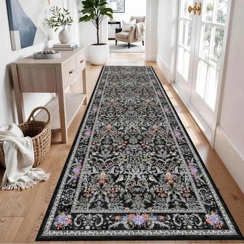Miniatura 79 de Alfombra antideslizante lavable de 2 x 3 pies - Alfombra suave de pelo bajo para cocina, entrada y dormitorio - Tapete moderno para puerta