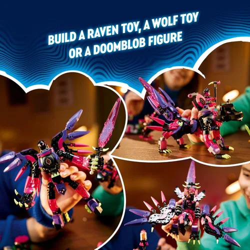 Miniatura 4 de LEGO DREAMZzz Las criaturas del malvado sueño de la bruja, juguete de fantasía para niños, construye un mech, figura de lobo o cuervo, juguete