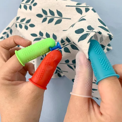 Miniatura 5 de 12 tapas de silicona para dedos de pistola de pegamento caliente, antideslizante y reutilizable, protector de pulgar de silicona, protectores