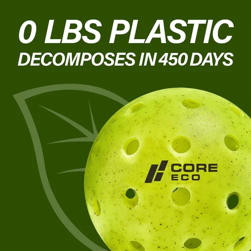 Miniatura 6 de CORE Pickleball -ECO Ball Pelotas de pickleball para exteriores - Copa del Mundo de Pickleball oficial y aprobadas por el torneo USAPA