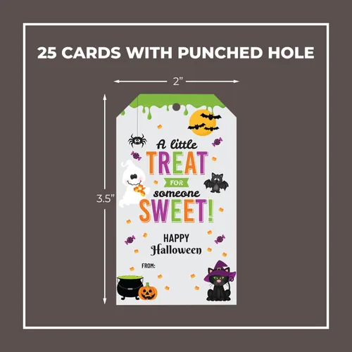 Miniatura 2 de 25 etiquetas de regalo de comida de Halloween para niños o adultos, etiquetas divertidas de vacaciones para galletas, dulces o regalos fabricados