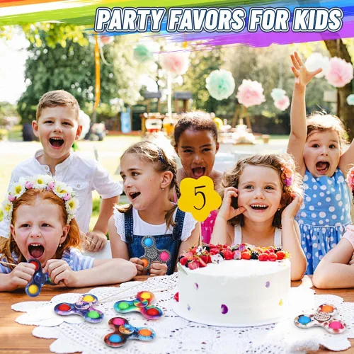 Miniatura 6 de Paquete de 12 juguetes giratorios para rellenar calcetines de Navidad, para niños y niñas, juguetes giratorios sensoriales para apretar burbujas