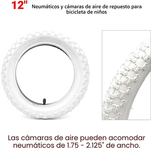 Miniatura 2 de CALPALMY (2 Sets) 12"/14"/16"/18"/20" Bike Replacement Tires and Inner Tubes for MTB, BMX, Kids Bike - Compatible with RoyalBaby, Joystar, Dynacraft
