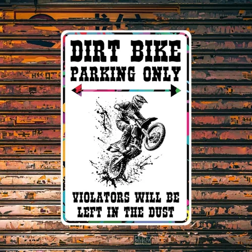 Miniatura 3 de Accesorios para Bicicleta de Tierra, Carteles de Hojalata para Bicicleta de Tierra, Regalos de Motocicleta, Decoraciones para Fiestas de Cumpleaños