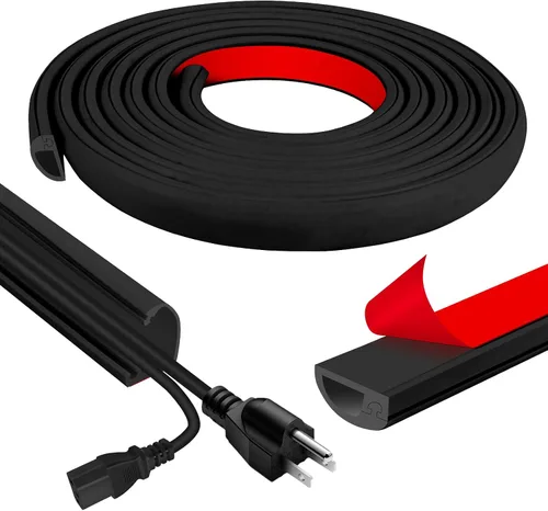 Miniatura 8 de Cubierta de pared para cable, 39 pulgadas, autoadhesivas, para cables en la pared, cable de extensión para piso, TV montada, cavidad del hogar