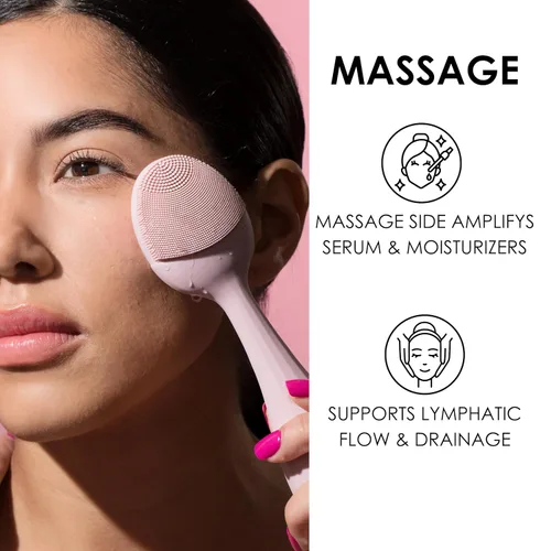 Miniatura 3 de JAPONESQUE SKINTherapy Limpiador facial sónico rejuvenecedor, dispositivo de limpieza impermeable recargable con cepillo de silicona, levanta