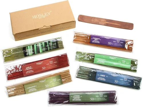 Miniatura 14 de Hosley Aromaterapia Paquete de 480 varillas de incienso lavanda, eucalipto, menta, sándalo, guisante dulce, jazmín, niebla tropical, manzana