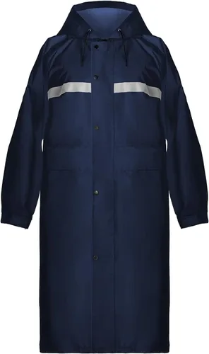 Coralrain Impermeable largo con capucha de seguridad, impermeable, chaqueta de lluvia de emergencia, poncho para hombres, mujeres y adultos